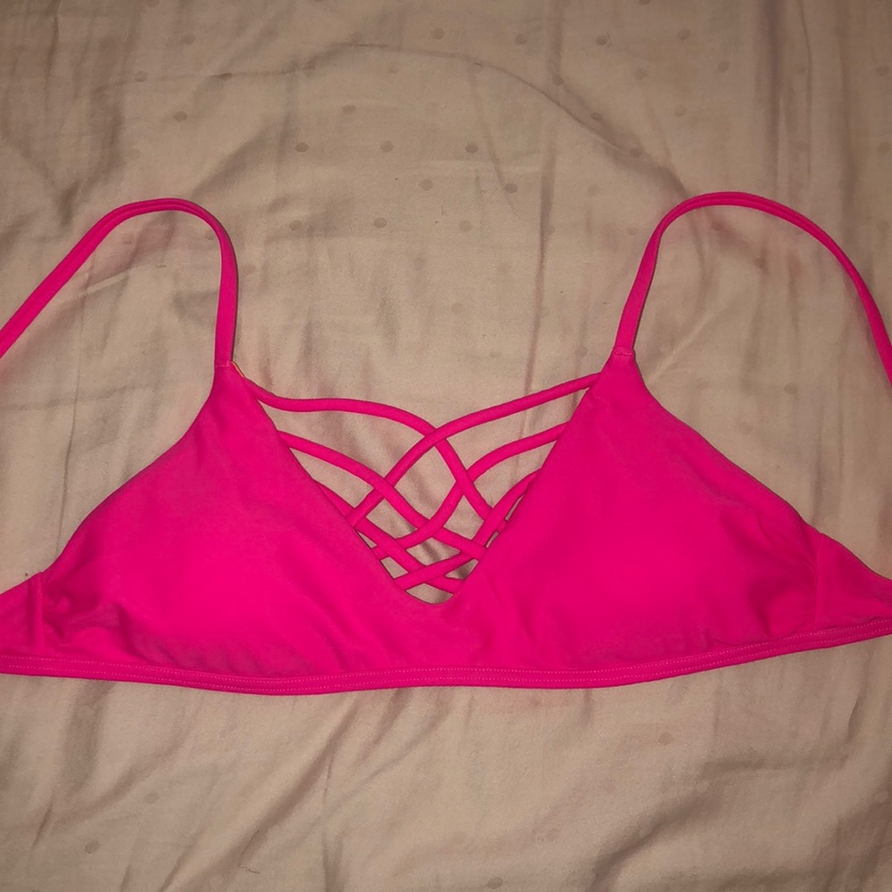 pink bikini top
